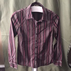 Old Navy pinstriped button up long sleeve shirt